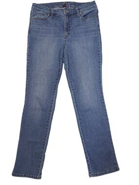 Gloria Vanderbilt Size 8 Modern Slimming Straight Jeans Short Blue Denim